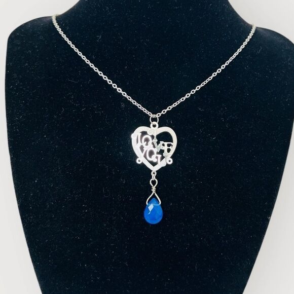 Stainless steel I LOVE YOU heart pendant & a 20.” Long matching necklace - Picture 1 of 6